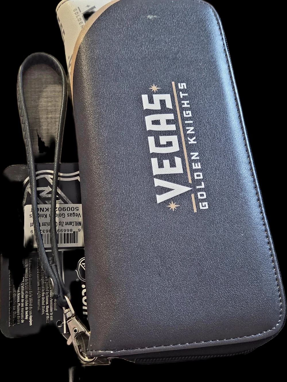 Vegas Golden Knights Wristlet Wallet - White & Gold
